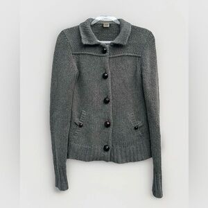 J Crew Cardigan Sweater Jacket Button Front Merino Wool Cashmere Blend Women S